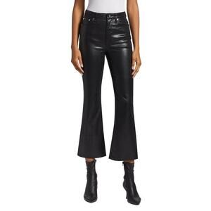 Rag & Bone Casey Faux Leather Ankle Pants in Black 28